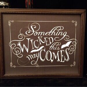 Something Wicked this Way Comes Framed Halloween Print 8x10